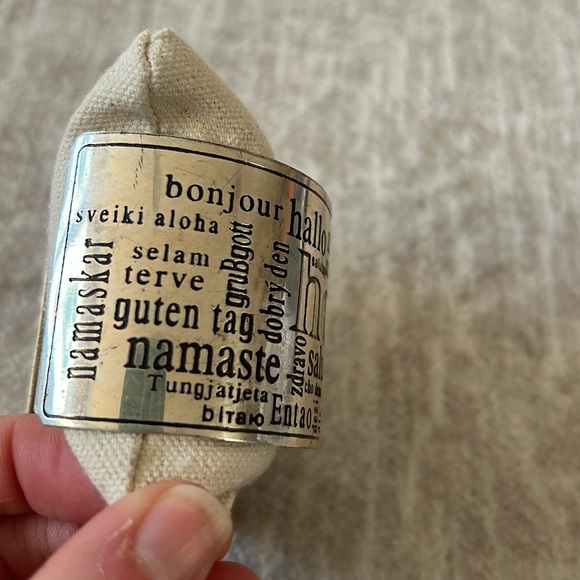 3/$15 Wide Cuff Bracelet- Multi Language Hello - Picture 3 of 5